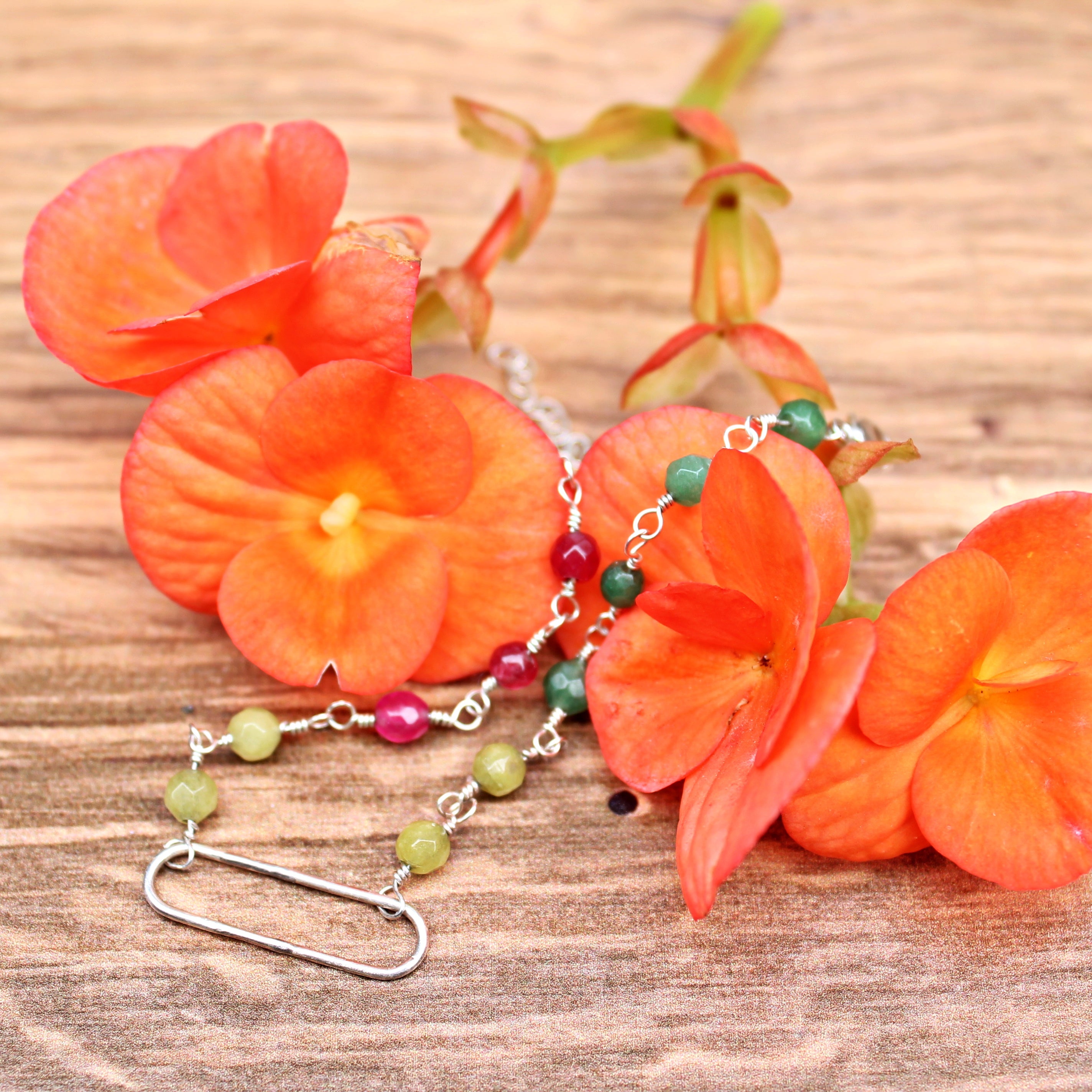 Watermelon Bracelet in Sterling Silver