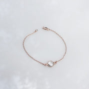 Rose Gold Fill Bracelet | Clear Crystal CZ | Handmade, Made-to-Order | Birthstone Jewelry