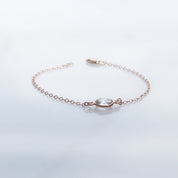Rose Gold Fill Bracelet | Clear Crystal CZ | Handmade, Made-to-Order | Birthstone Jewelry