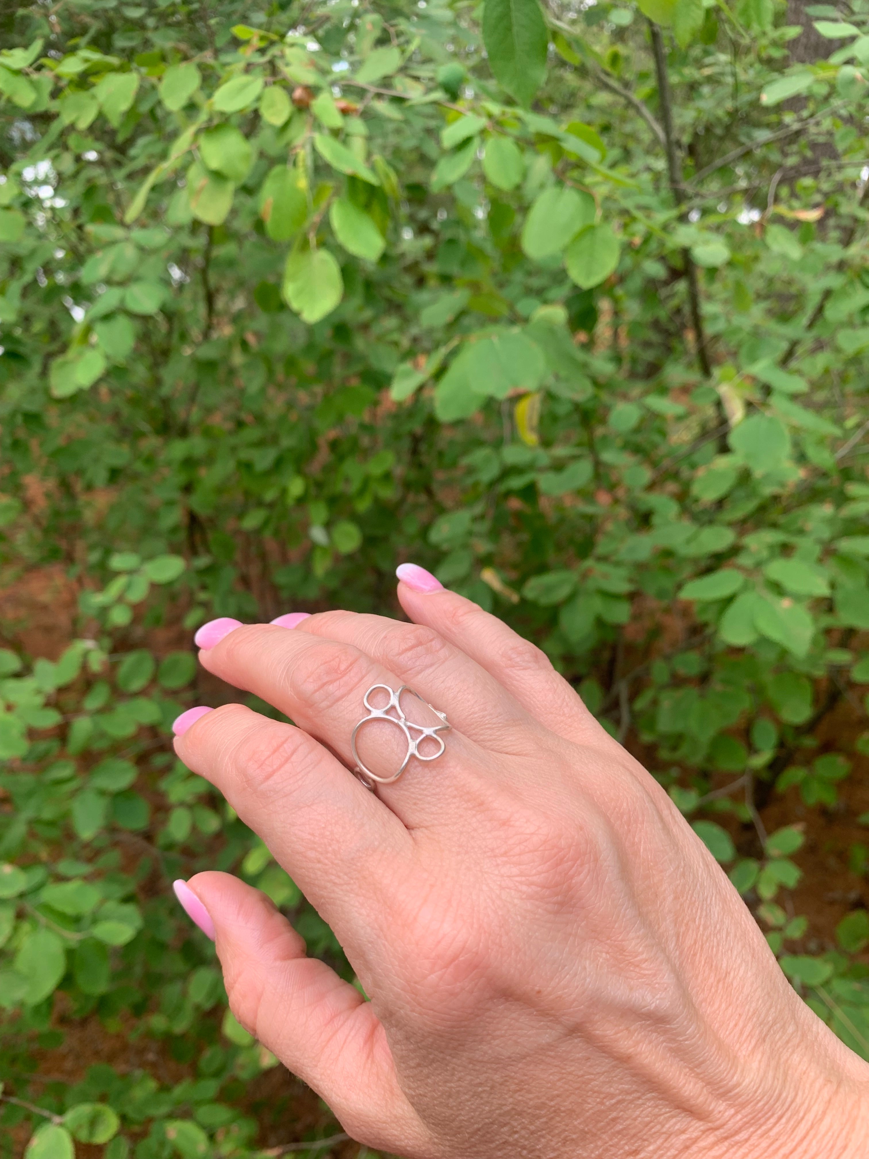 Orbit Ring – Sterling Silver or 18K Yellow Gold