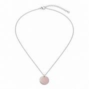 Sample Sale: Silver Disc Pendant Necklace – Simple Stainless Steel Everyday Necklace