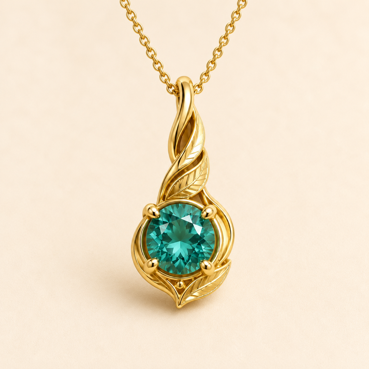 June Birthstone Pendant - The Shift — 14K Yellow Gold Alexandrite Pendant