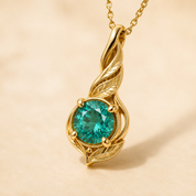 June Birthstone Pendant - The Shift — 14K Yellow Gold Alexandrite Pendant