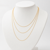 Sample Sale: Gold Layered Necklace – 3 Strand Waterproof Stainless Steel Chain Necklace