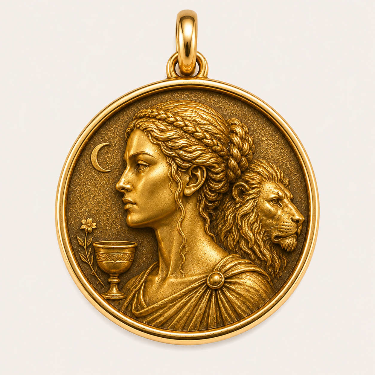 Circe Medallion — Sorceress Pendant | Sterling Silver & Gold | Design by Athena