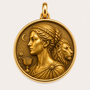 Circe Medallion — Sorceress Pendant | Sterling Silver & Gold | Design by Athena