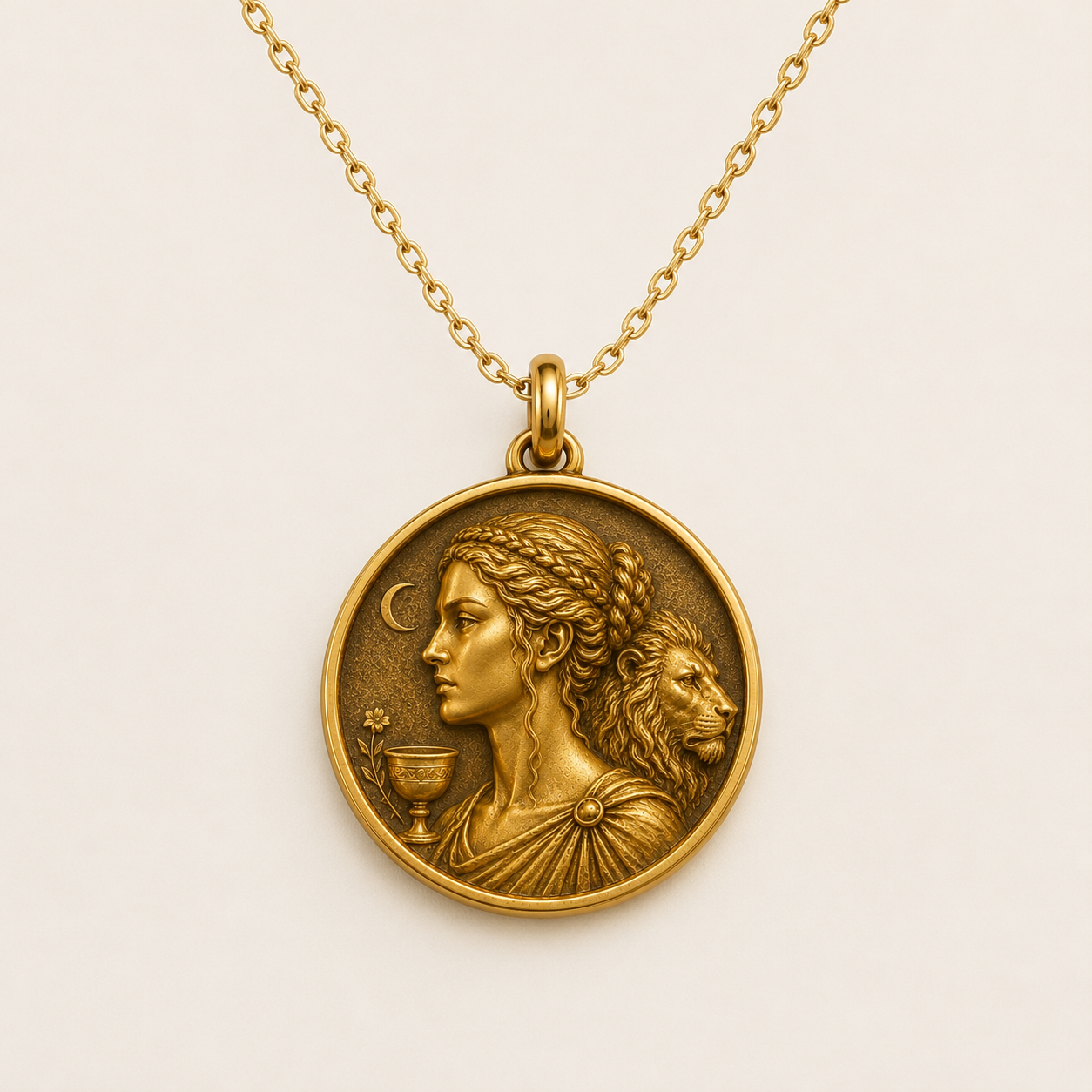 Circe Medallion — Sorceress Pendant | Sterling Silver & Gold | Design by Athena