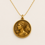 Circe Medallion — Sorceress Pendant | Sterling Silver & Gold | Design by Athena