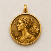 Circe Medallion — Sorceress Pendant | Sterling Silver & Gold | Design by Athena
