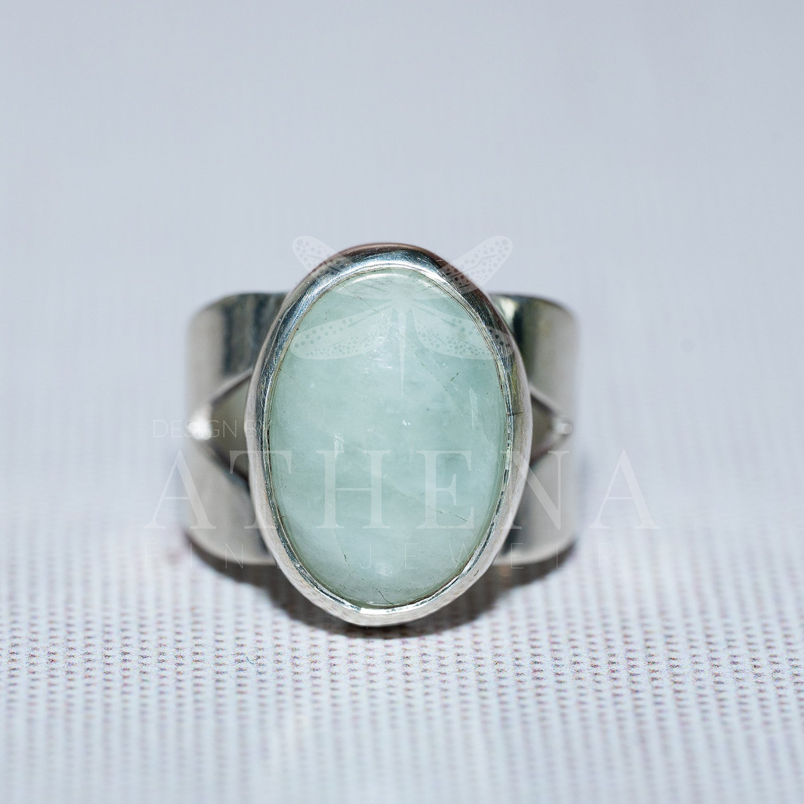 Thalassa Ring | Aquamarine Beryl in Sterling Silver | Seafoam Green | Ready to Ship | Size 7