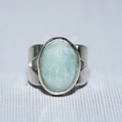 Thalassa Ring | Aquamarine Beryl in Sterling Silver | Seafoam Green | Ready to Ship | Size 7