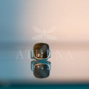 Passage Ring | Square-Cut Fluorite in Sterling Silver | Handcrafted Jewelry | One-of-a-Kind