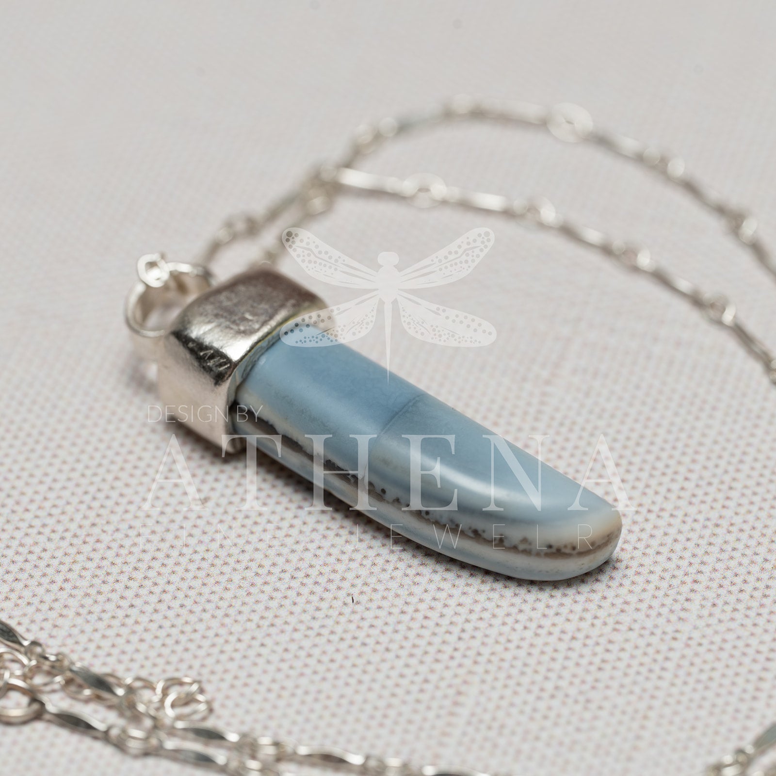Blue Opal Necklace | Handcrafted Sterling Silver Pendant | Unique Gemstone Jewelry