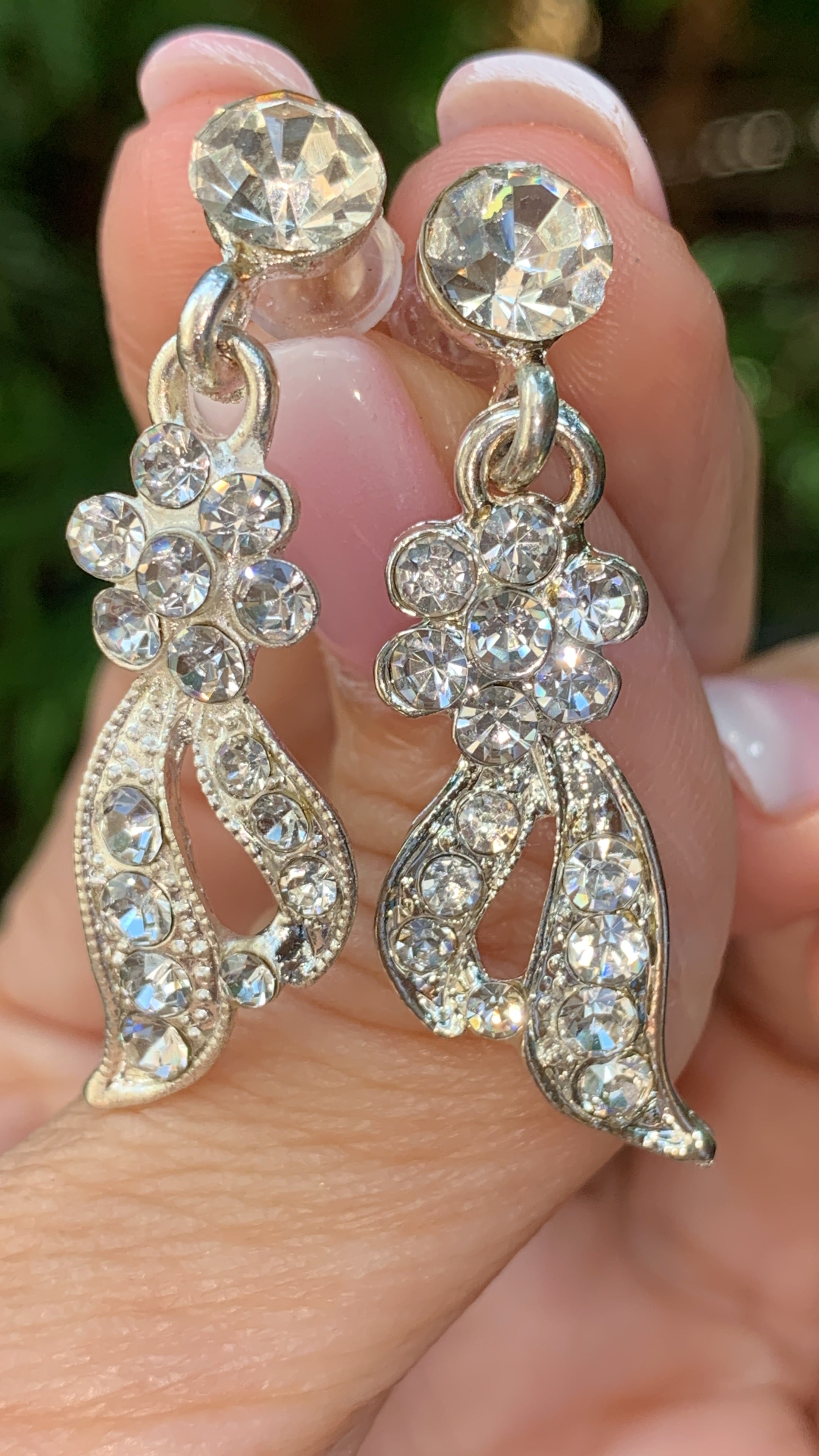 #039: Silver Bridal Jewelry Set – Crystal Necklace & Drop Earrings for Weddings