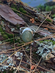 Sterling Silver Aquamarine Ring – Seafoam Green Beryl – One-of-a-Kind Handmade Ring – Sereia by Design by Athena
