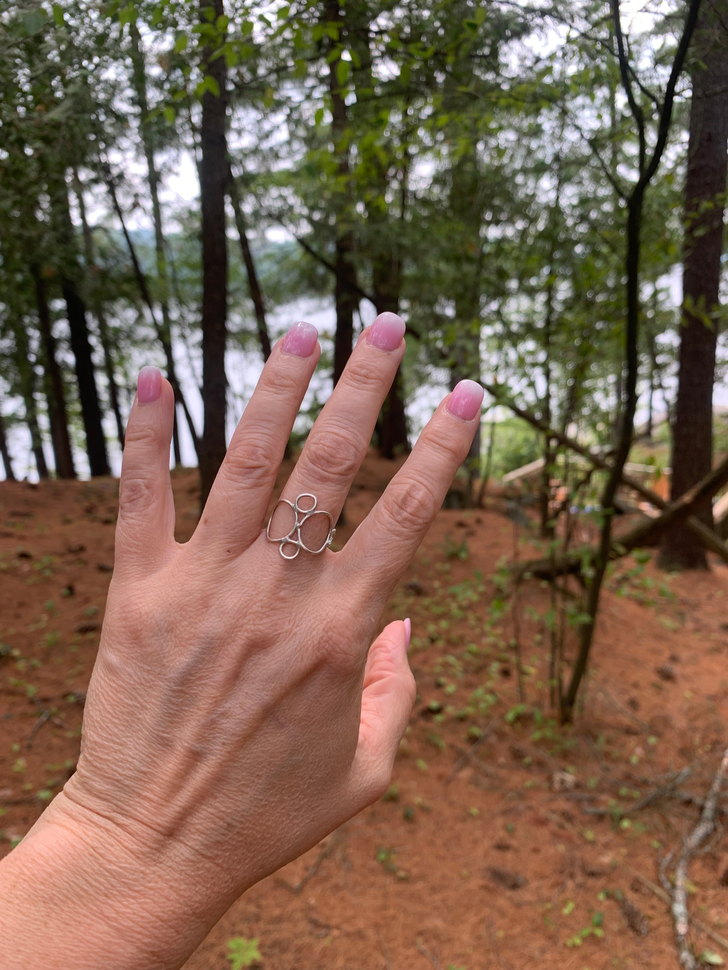 Orbit Ring – Sterling Silver or 18K Yellow Gold