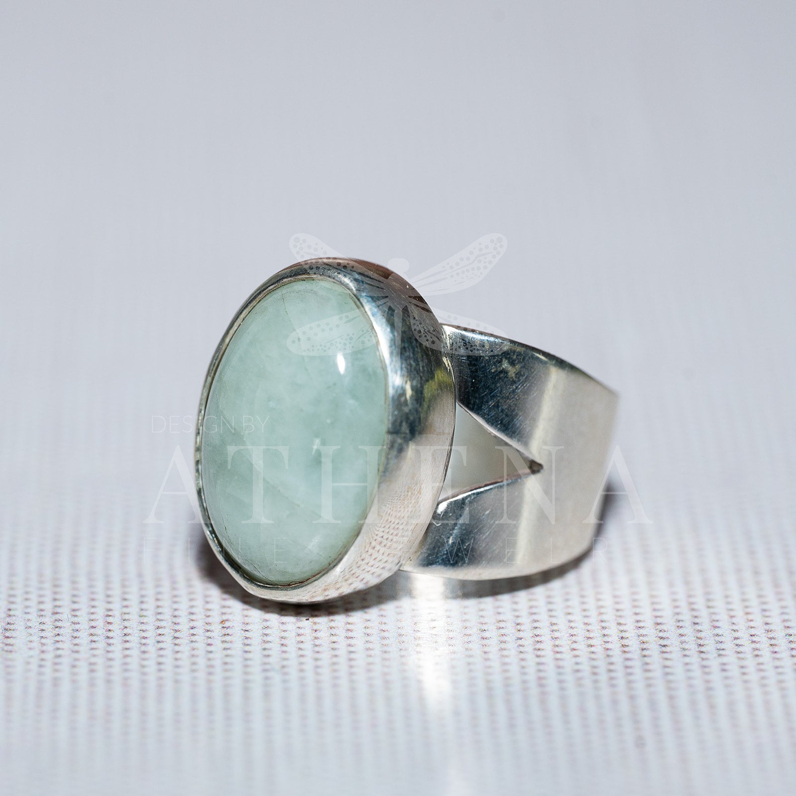 Thalassa Ring | Aquamarine Beryl in Sterling Silver | Seafoam Green | Ready to Ship | Size 7