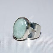 Thalassa Ring | Aquamarine Beryl in Sterling Silver | Seafoam Green | Ready to Ship | Size 7