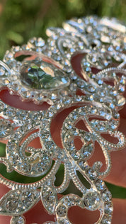 #036 Wholesale Silver Bridal Tiara – 1.7" CZ & Crystal Wedding Crown