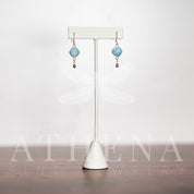 Raw Turquoise Earrings in Sterling Silver – Bold Elegance for the Modern Woman