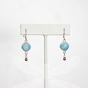 Raw Turquoise Earrings in Sterling Silver – Bold Elegance for the Modern Woman