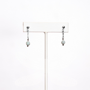 Raw Aquamarine Dangle Earrings – Handcrafted in Sterling Silver