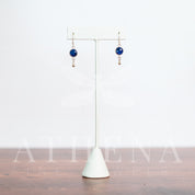 September Birthstone Earrings – Raw Sapphire in Sterling Silver