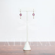 February Birthstone Earrings – Amethyst in Sterling Silver