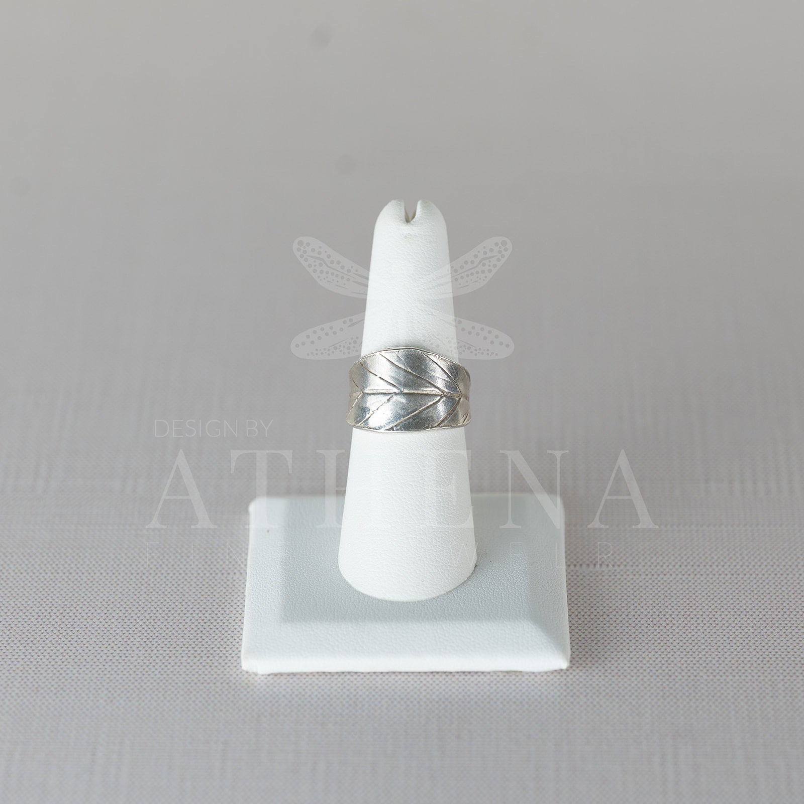 Blueberry Leaf Wraparound Ring | Handmade Sterling Silver & Gold | Unique Leaf Design