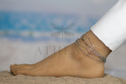 Sample Sale: 5-Piece Stainless Steel Anklet Set – Customizable Length, Tarnish-Resistant, Gold/Silver Finish