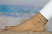 Lotus Anklet in Sterling Silver