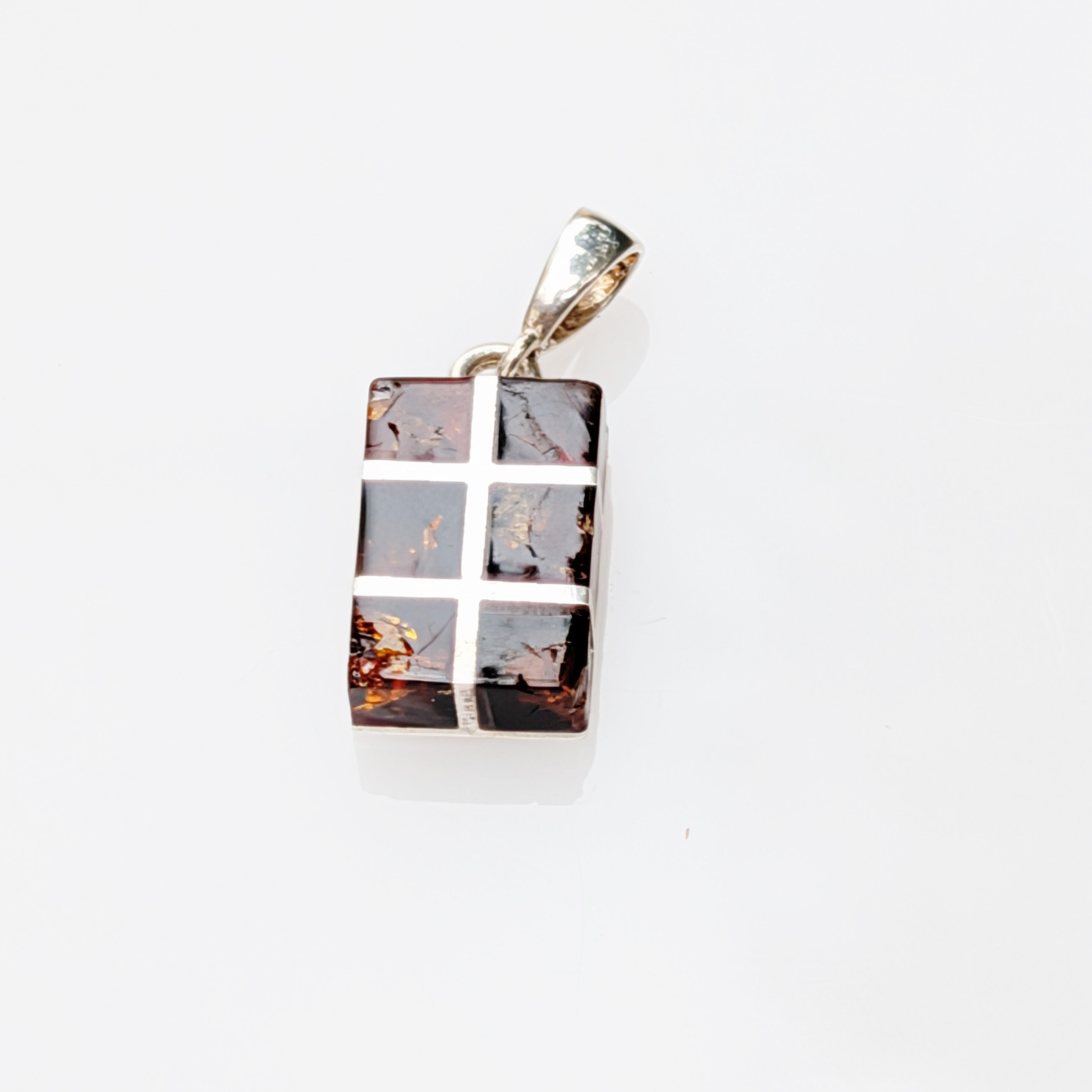 Golden Axis Pendant | Sterling Silver Baltic Amber | Tears of the Sun