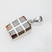 Golden Axis Pendant | Sterling Silver Baltic Amber | Tears of the Sun
