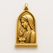 Hestia Pendant – Greek Goddess of the Hearth Necklace in Sterling Silver or Solid Gold