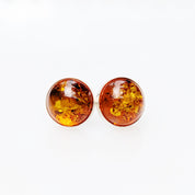 Honeyfire Studs | Sterling Silver Baltic Amber | Tears of the Sun