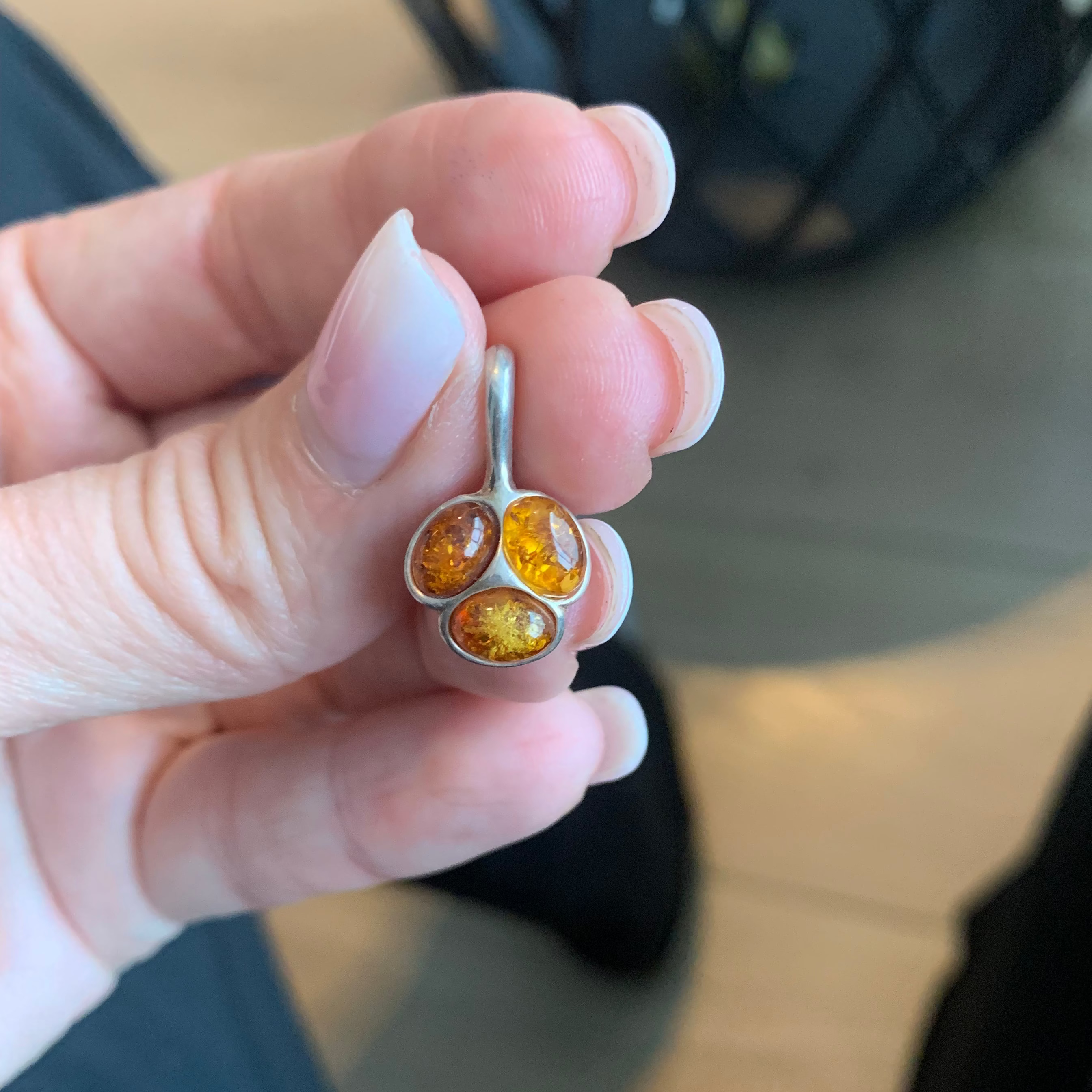 Sunpetal Pendant | Sterling Silver Baltic Amber | Tears of the Sun