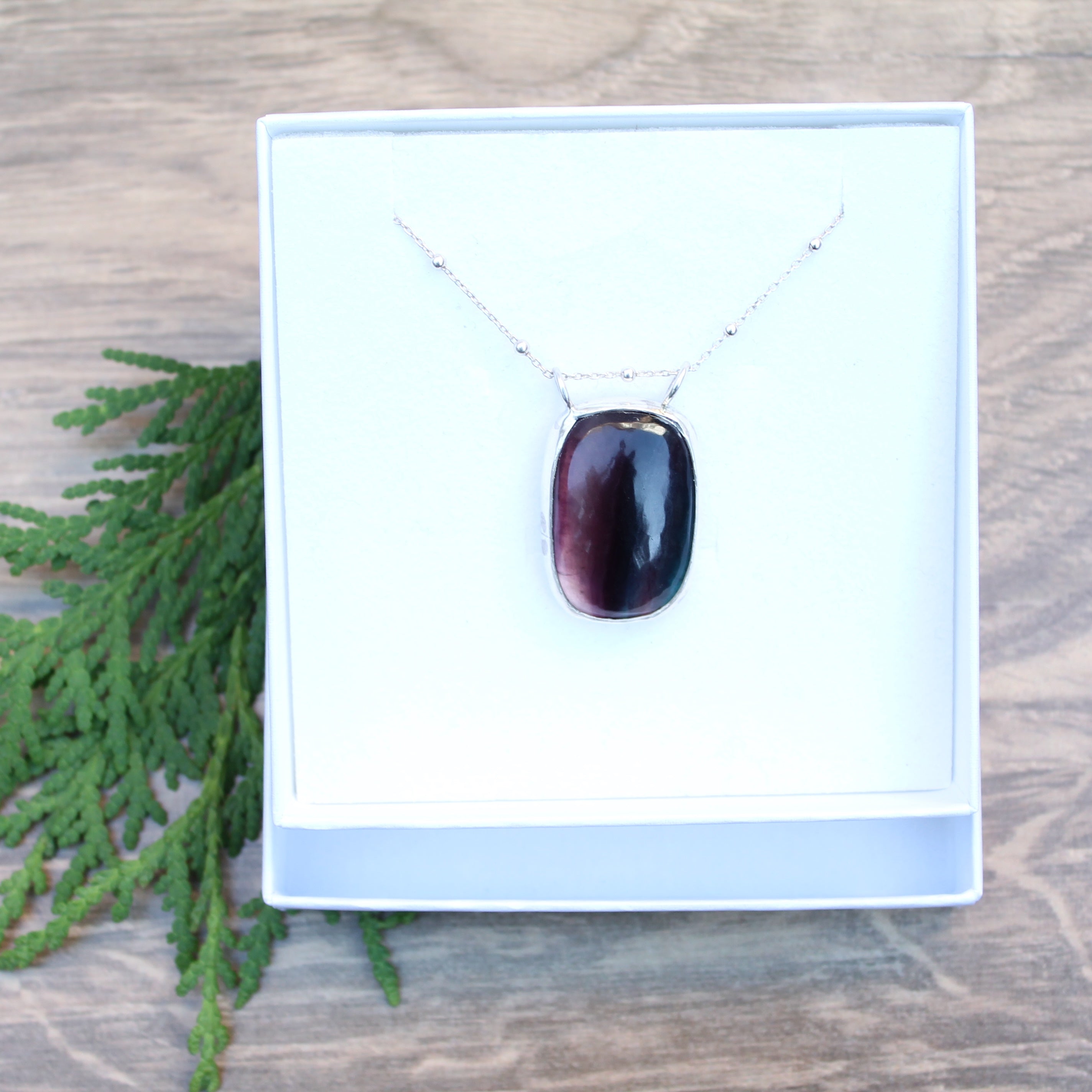 Fluorite Rectangle Necklace – Echoes of the Lake Collection