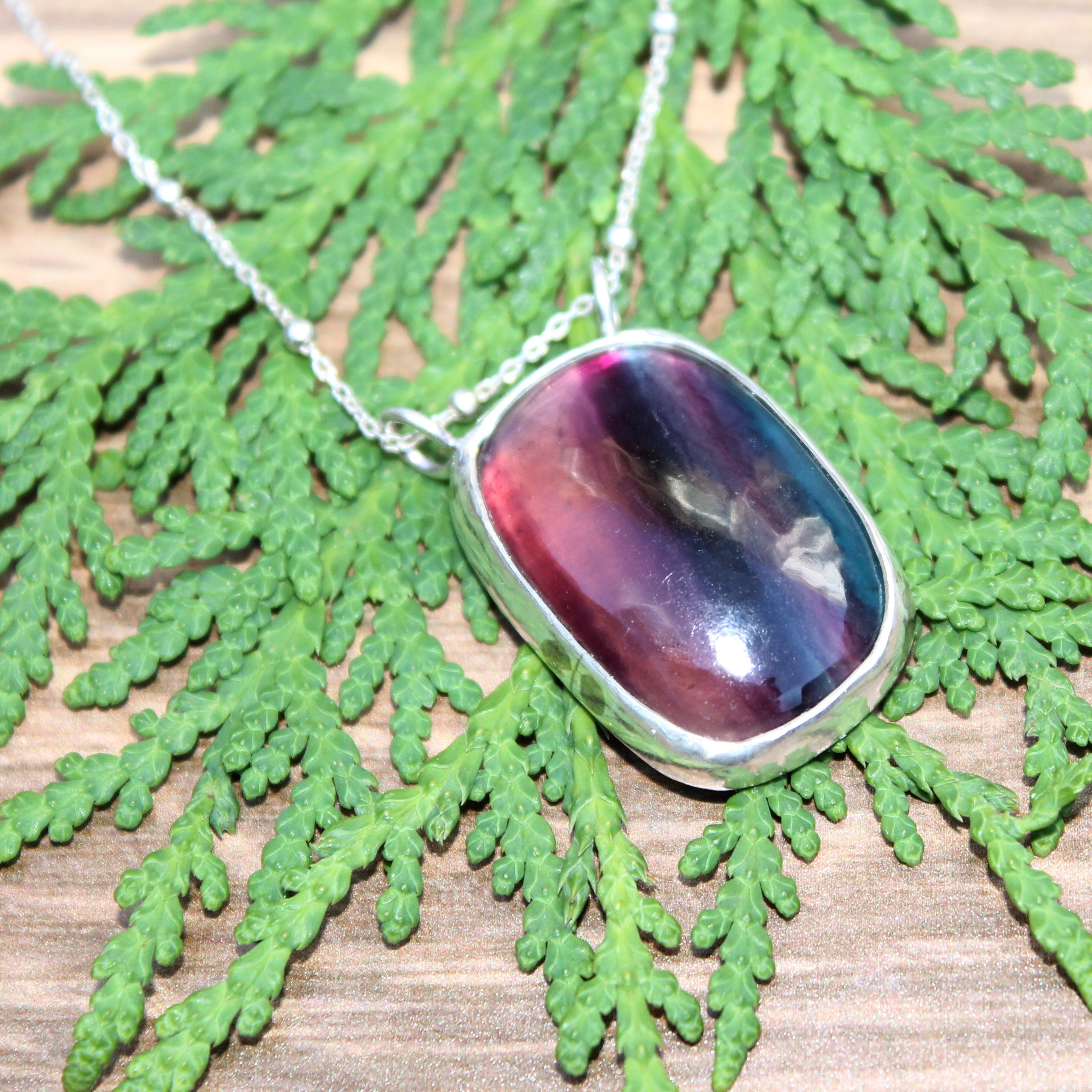 Fluorite Rectangle Necklace – Echoes of the Lake Collection