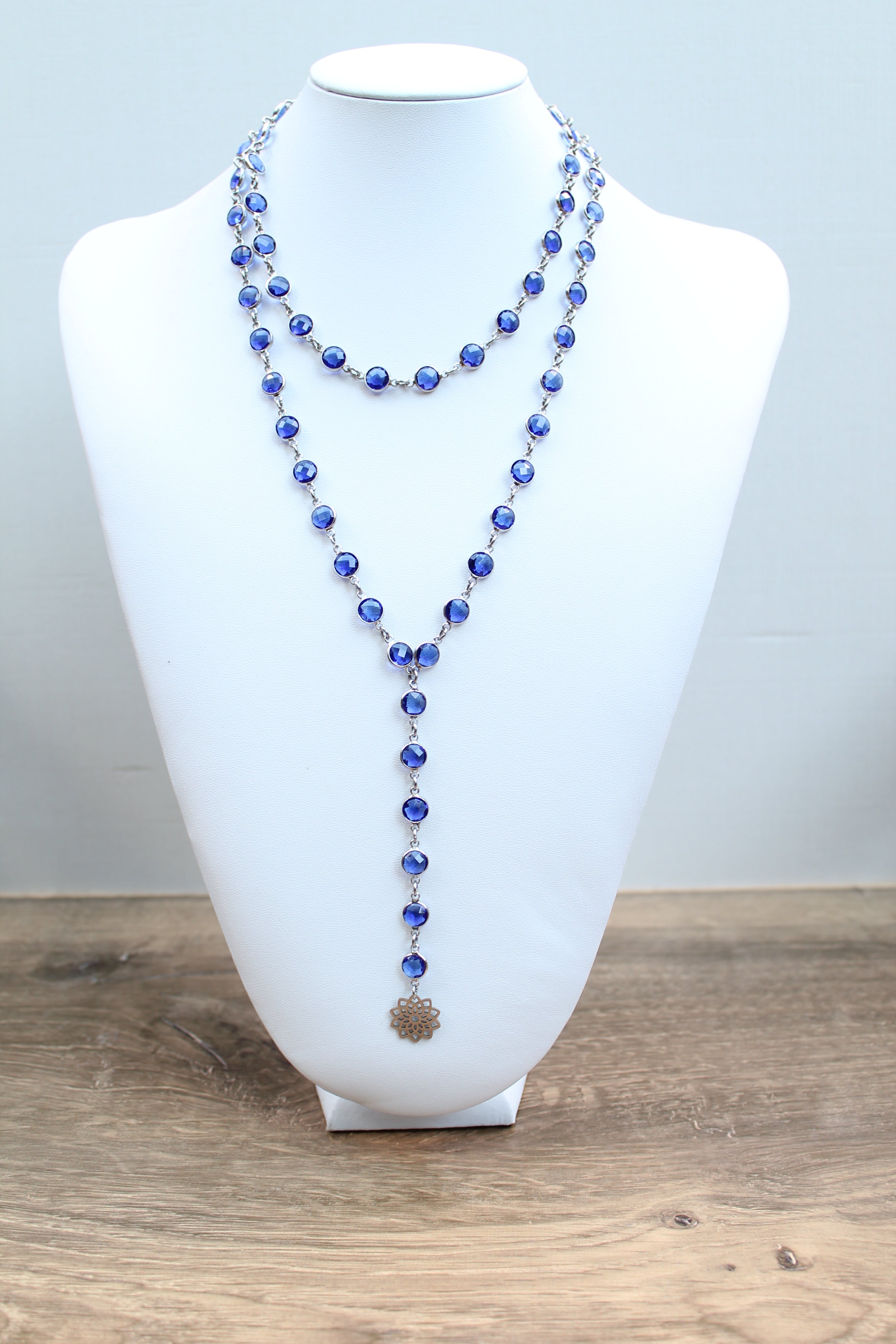 Sample Sale: Blue Mandala Layering Necklace