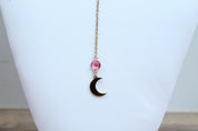 Sample Sale: Layering gold Moon Birthstone Necklace