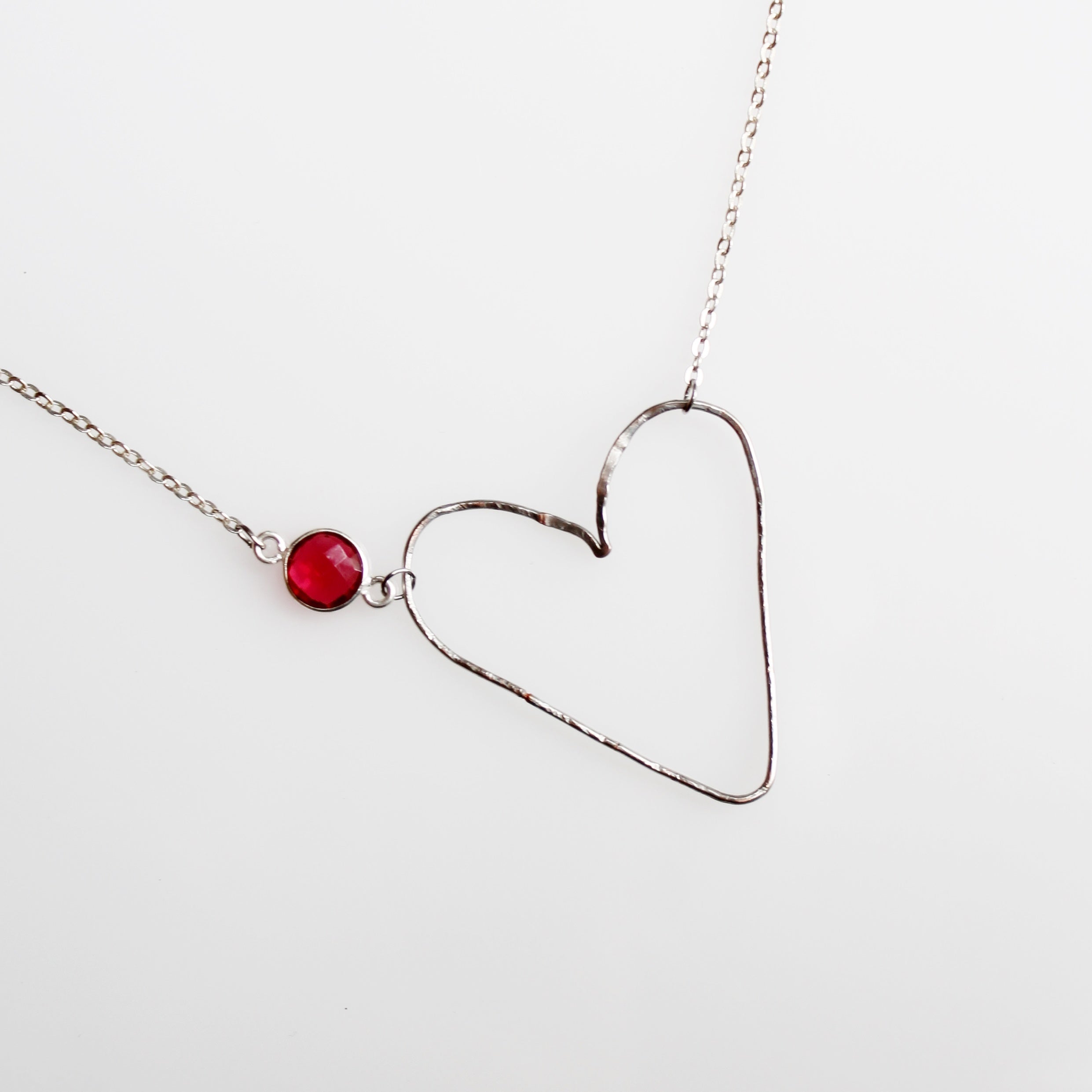 Heart of Fire Necklace in Sterling Silver