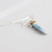 Blue Opal Necklace | Handcrafted Sterling Silver Pendant | Unique Gemstone Jewelry