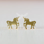 Sample Sale: Unicorn Stud Earrings | Stainless Steel in Gold or Silver Finish | Magical Jewelry | Hypoallergenic Gift