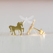 Sample Sale: Unicorn Stud Earrings | Stainless Steel in Gold or Silver Finish | Magical Jewelry | Hypoallergenic Gift