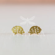 Sample Sale: Hedgehog Stud Earrings | Stainless Steel in Gold or Silver Finish | Cute Animal Jewelry | Hypoallergenic