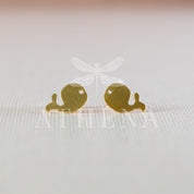 Sample Sale: Whale Stud Earrings | Stainless Steel in Gold or Silver | Ocean-Inspired Jewelry | Hypoallergenic Earrings