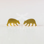 Sample Sale: Polar Bear Stud Earrings | Stainless Steel in Gold or Silver Finish | Arctic Animal Jewelry | Hypoallergenic