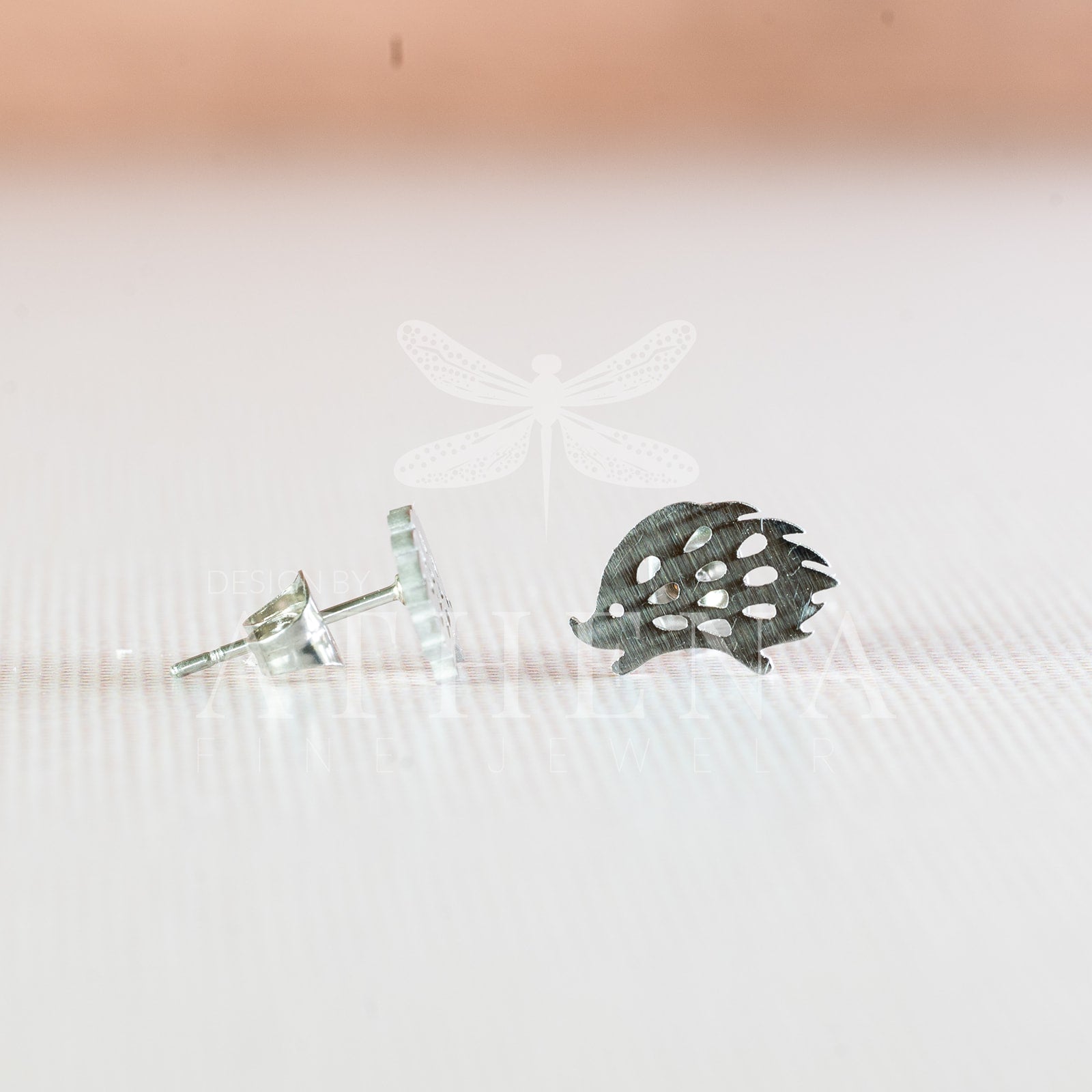Sample Sale: Hedgehog Stud Earrings | Stainless Steel in Gold or Silver Finish | Cute Animal Jewelry | Hypoallergenic