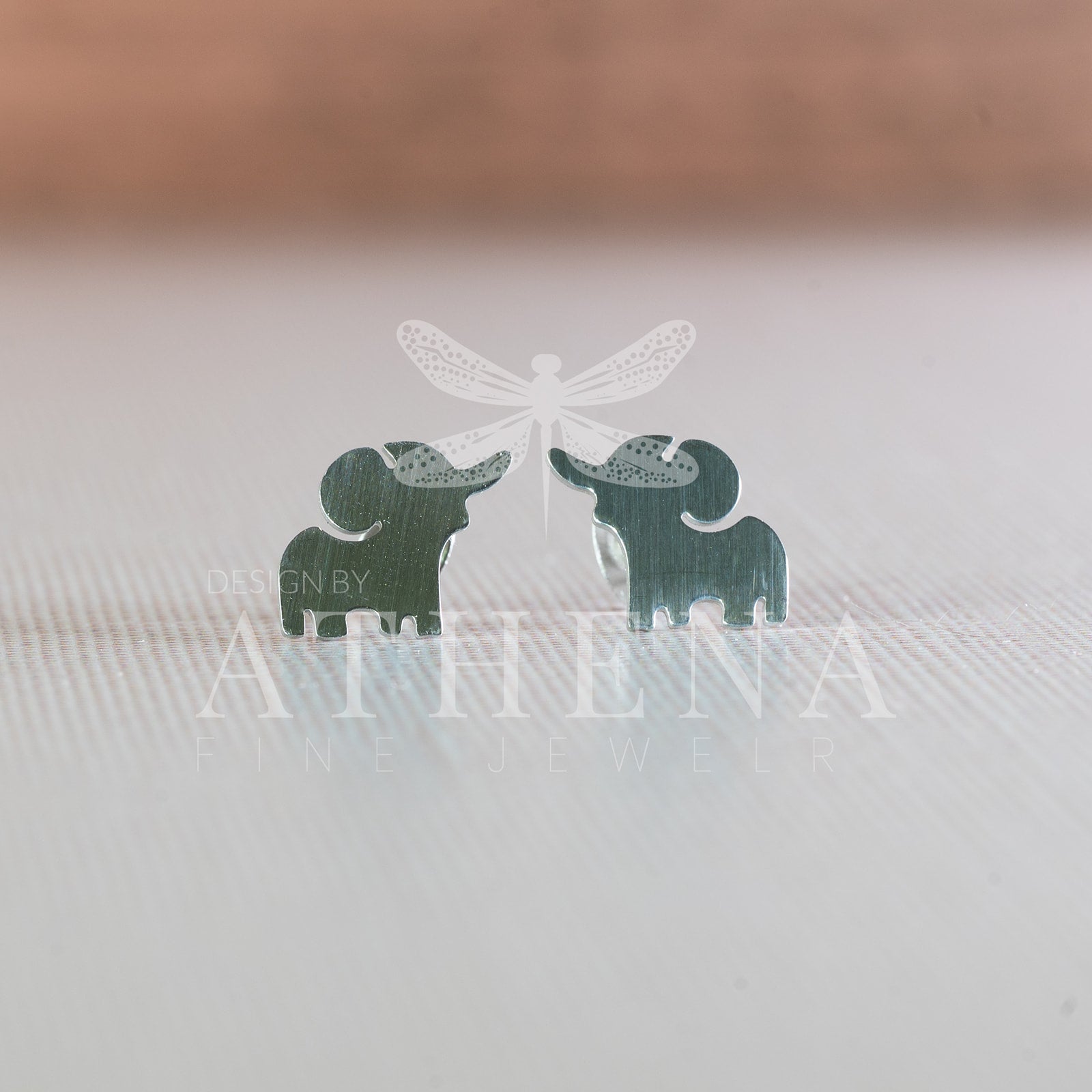 Sample Sale: Elephant Stud Earrings | Stainless Steel in Gold or Silver | Good Luck Jewelry | Hypoallergenic Gift