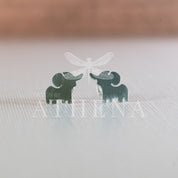 Sample Sale: Elephant Stud Earrings | Stainless Steel in Gold or Silver | Good Luck Jewelry | Hypoallergenic Gift